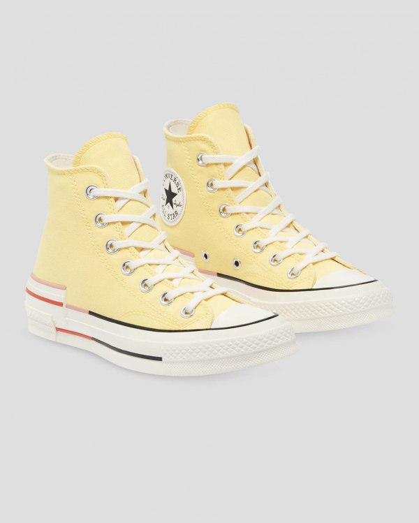 Converse Chuck 70 Colour Block Gul Sko Danmark - Converse Høje Sneakers Dame - 68794AESJ